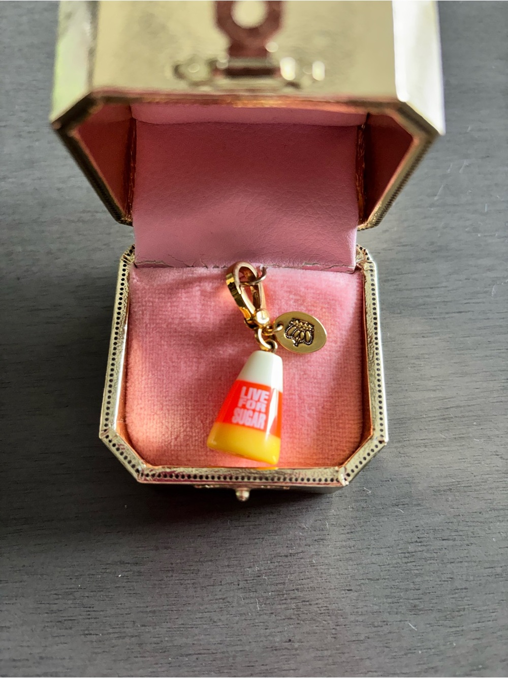 Juicy Couture Limited Edition 2008 Candy Corn Live For Sugar Charm w/ Box - Picture 2 of 5